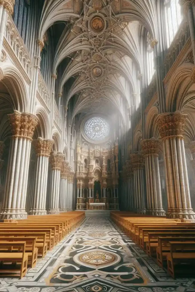 interior catedral santa maria la real de pamplona