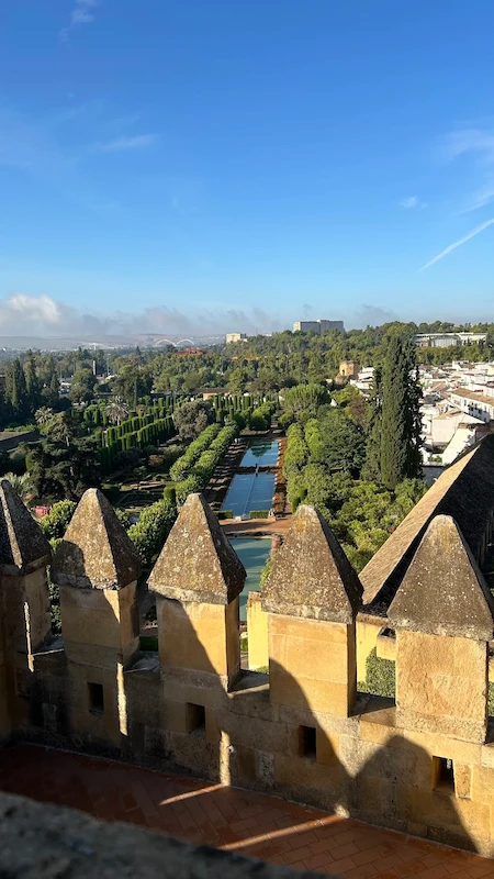 Vistas desde el Alcázar de los Reyes Cristianos en Córdoba